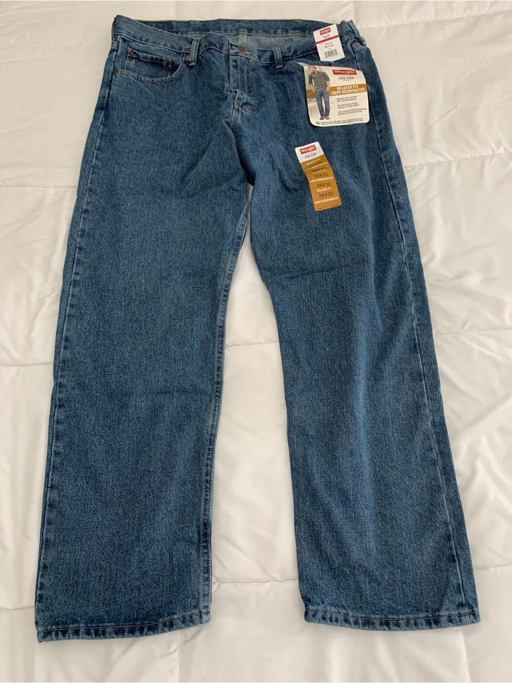 New Wrangler FIVE STAR PREMIUM RELAXED FIT Jean Size 38